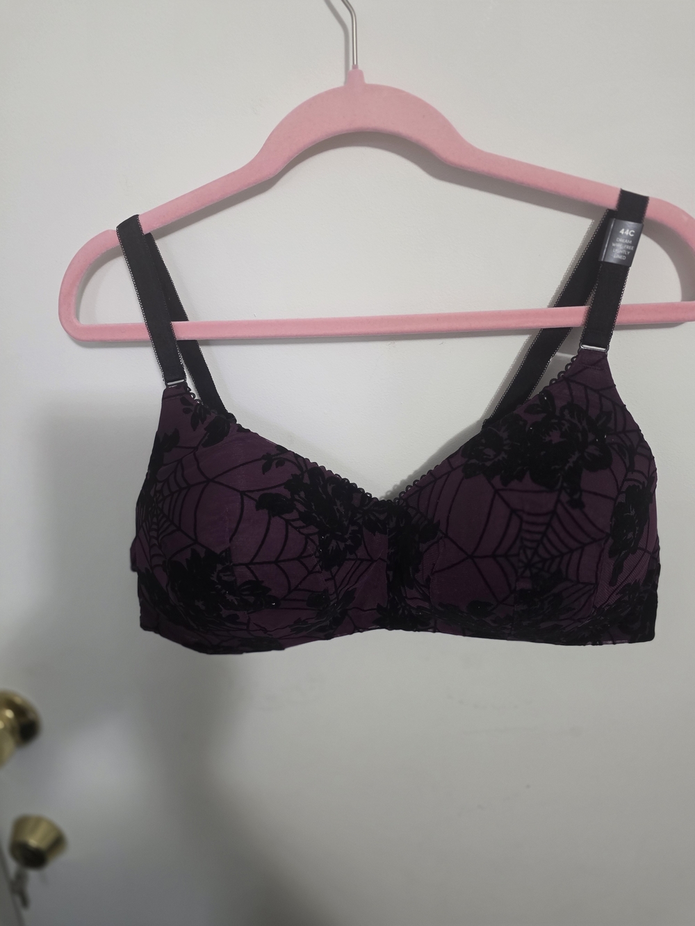 Torrid 44 C Purple Spider Web Wireless Bra